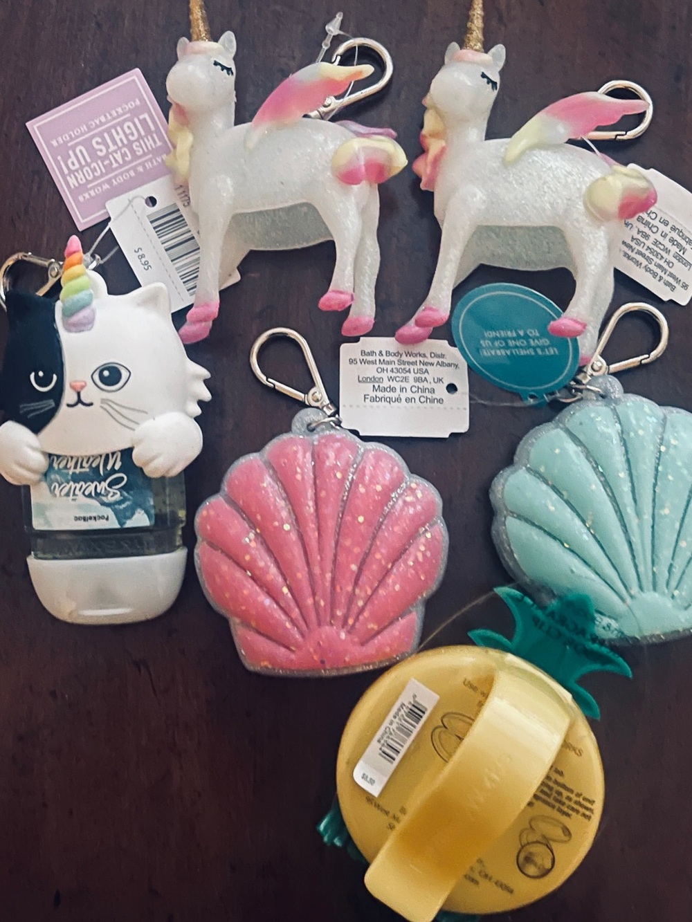Bath & Body Works Lot (Hand Sanitizer Holders & Car Fragrance Clip)